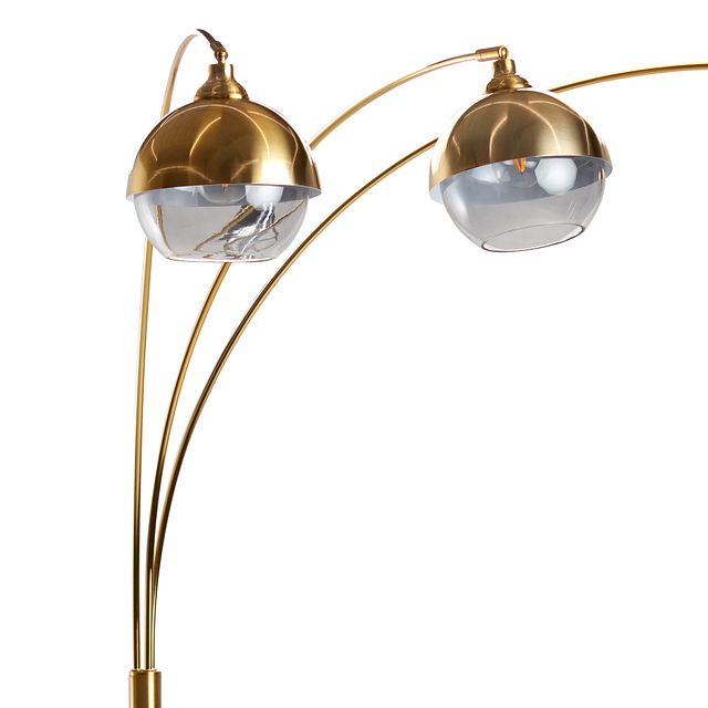 Khia Gold Metal Arc Floor Lamp (3)